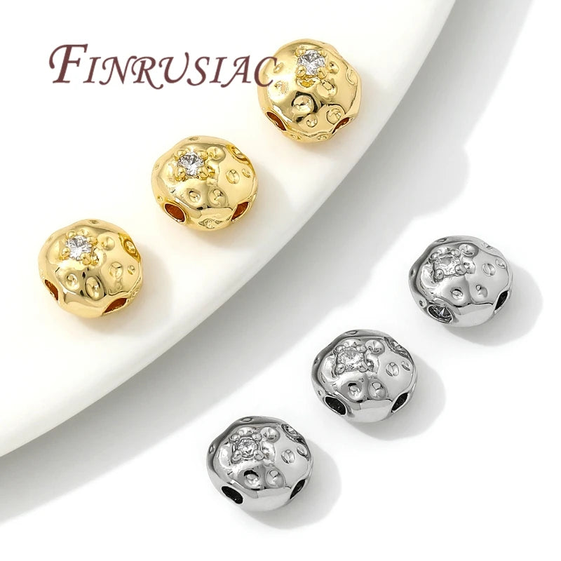 18K Gold Plated Round Spacer Beads 8mm – DIY Jewelry Making Jewelry Spacer Beads P3