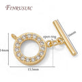 18K Gold Plated Toggle Clasp – Brass Zircon OT DIY Jewelry Jewelry Toggle Clasp P3 18K Gold Plated 1 piece