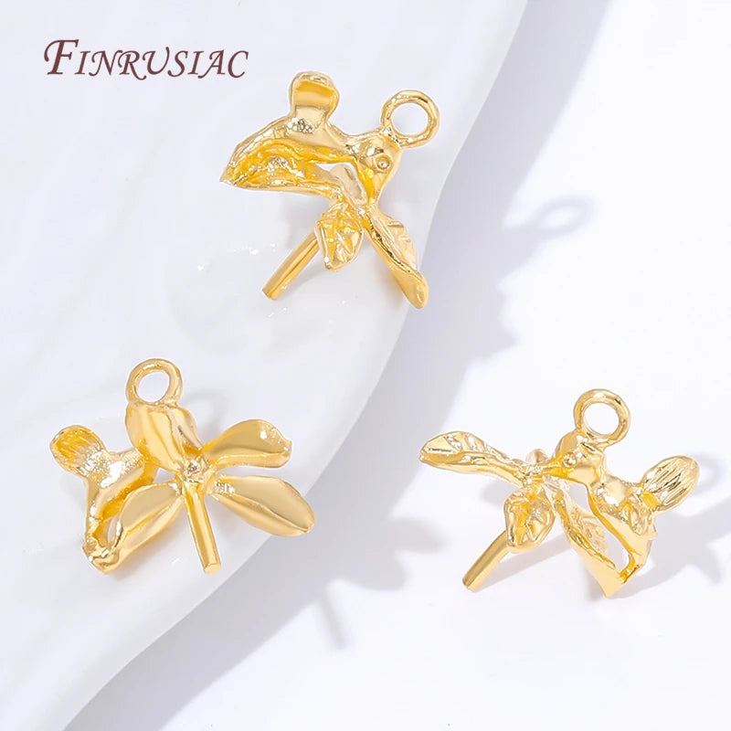 18K Gold Plated Pearl Bail Pendant Cup | DIY Jewelry Findings Jewelry Making Findings P3