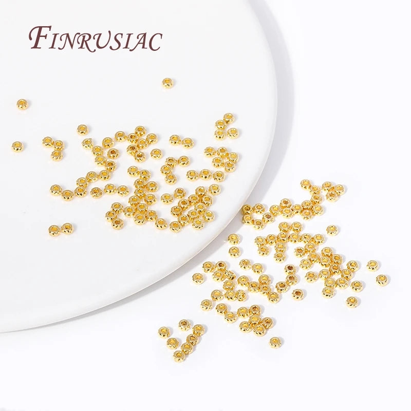 3mm 18K Gold Plated Brass Corrugated Spacer Beads | DIY Jewelry Jewelry Spacer Beads P3