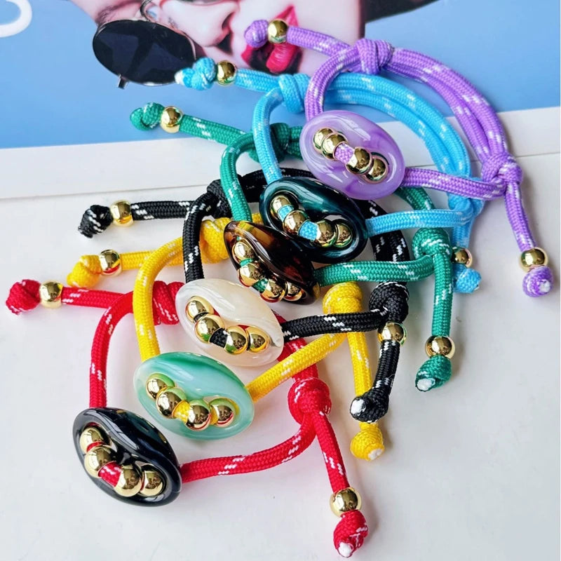 Colorful Pig Nose Beaded Woven Bracelet – Adjustable Women's Beaded Bracelet P3
