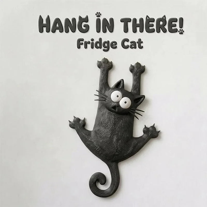 Cute Black Cat Fridge Magnet | Cartoon Home Decor Sticker Decorative Fridge Magnet P3