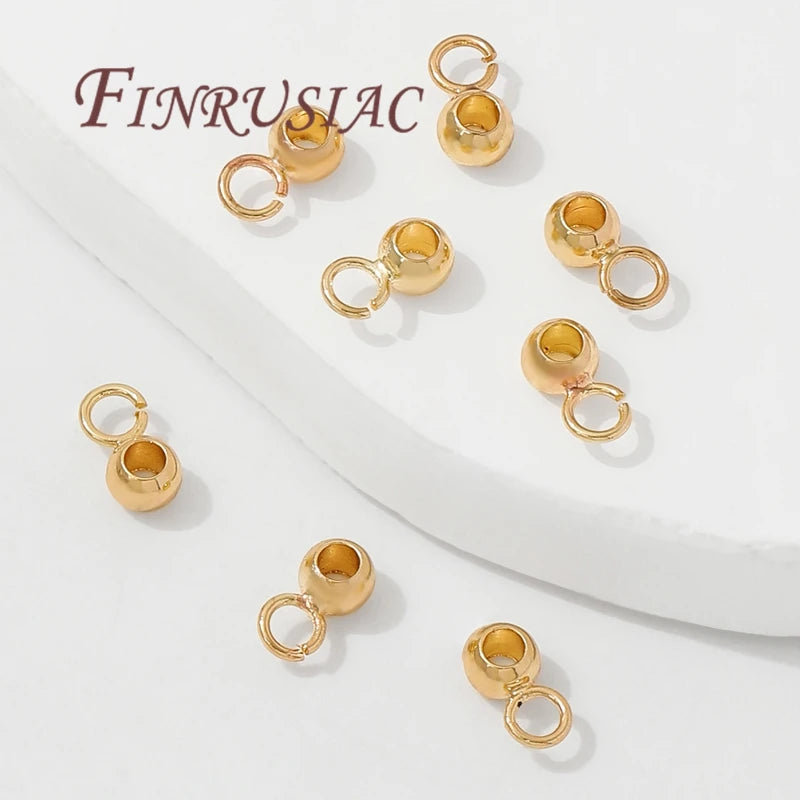 18K Gold Plated Pendant Bails with Open Rings | DIY Jewelry Findings Jewelry Findings P3
