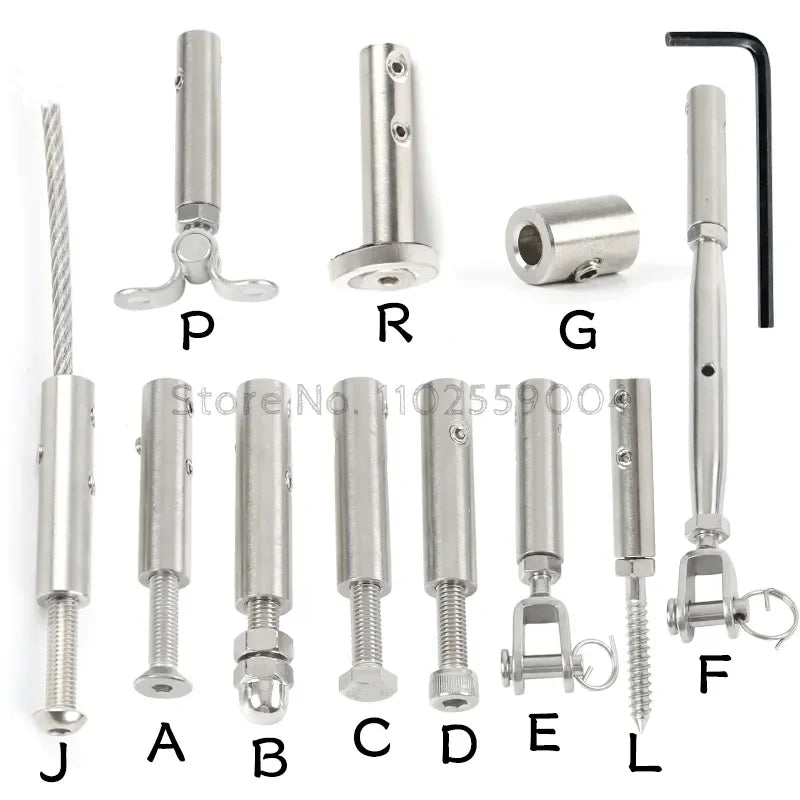 304 Stainless Steel Cable Railing Wire Rope Tensioner Fitting Cable Railing Fitting P3