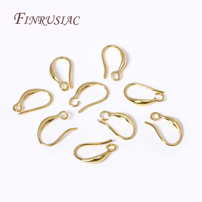 18K Gold Plated Earring Hooks with Open Loop – DIY Findings Earring Hooks Findings P3