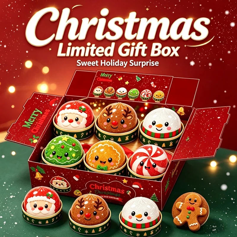 Christmas Dumpling Glitter Squeeze Sensory Toy | Steamed Bun Novelty Squeeze Toy P3