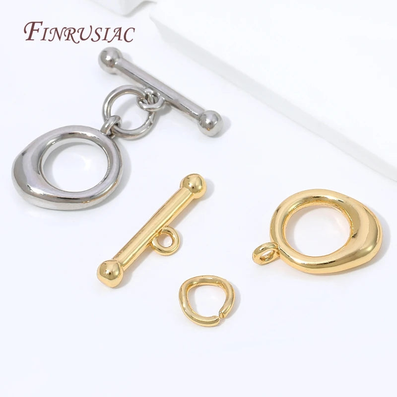 18K Gold Plated Toggle OT Clasp – Necklace & Bracelet Findings Jewelry Clasp Findings P3