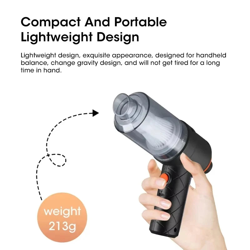 NOCCLILI 6000Pa Handheld Vacuum – Car Home Office Pet Hair Handheld Vacuum Cleaner P3