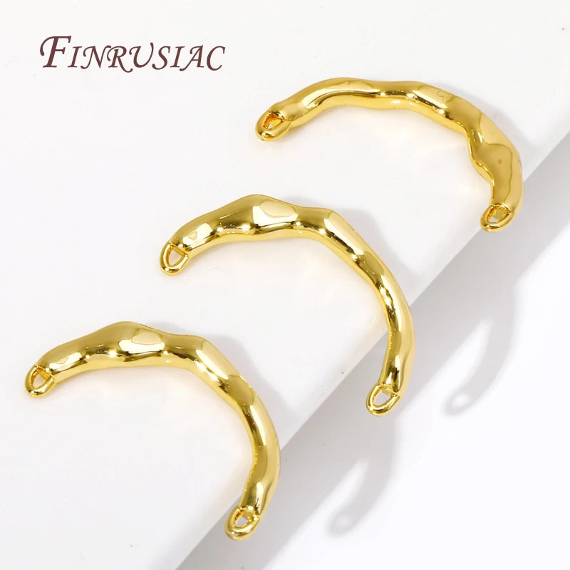 18K Gold Plated Half Circle Connector | DIY Jewelry Making Jewelry Connector Finding P3
