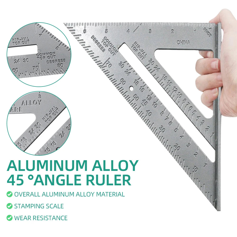 7-Inch Aluminium Set Square – 90° Carpenter's Measuring Tool Carpenter's Set Square P3