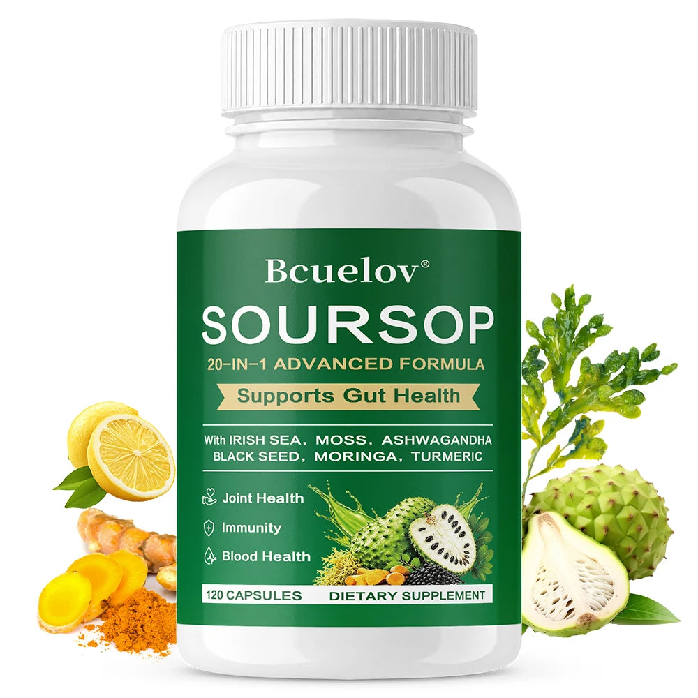 Graviola Soursop Supplement – Immune & Cell Support Capsules Herbal Supplement P3