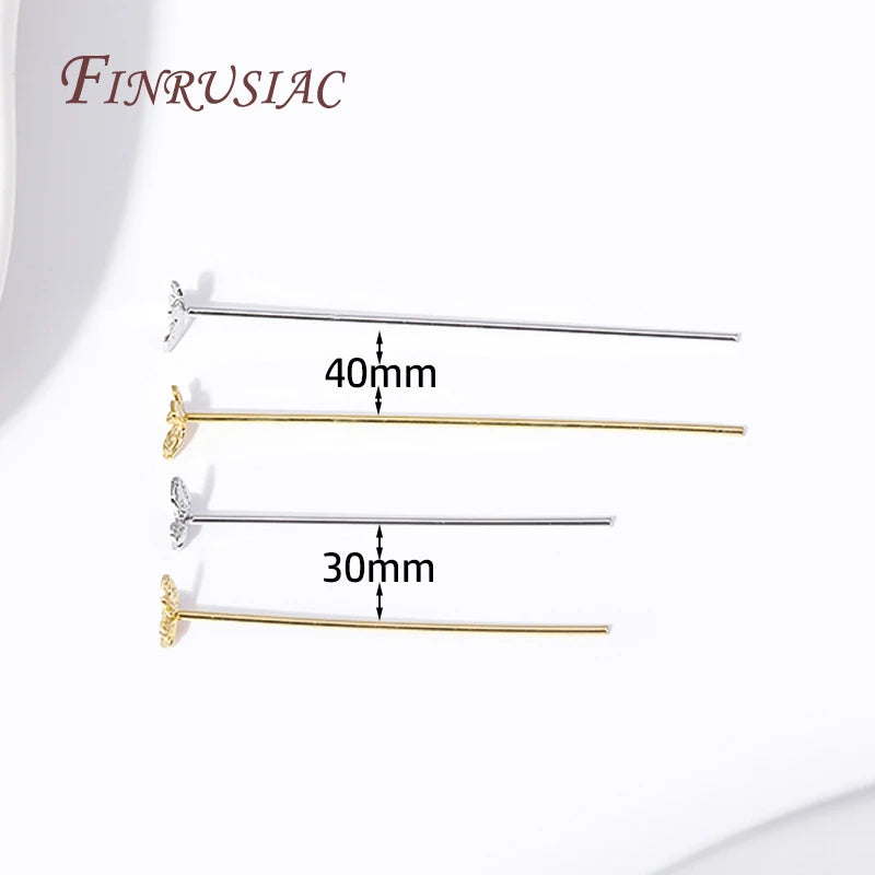 Butterfly Flat Head Pins 18K Gold Plated – 30mm & 40mm DIY Jewellery Jewelry Making Pins P3