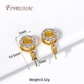 18K Gold Plated Zircon Pearl Pendant Bails – DIY Findings Jewelry Findings P3 18K Real Gold Plated 6 Pieces