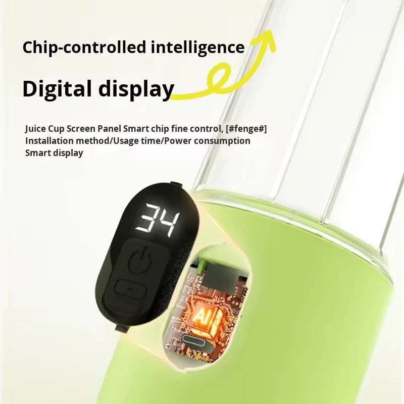 Portable Digital Juicer Cup – USB, 6 Blades, Travel Ready Portable Juicer Cup P3
