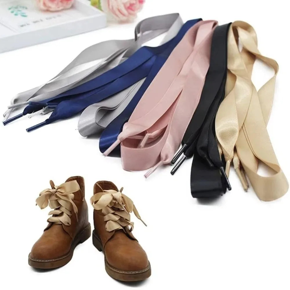 Satin Silk Flat Shoelaces – Smooth Double-Sided DIY Shoe Laces Satin Shoelaces P3