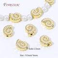 18K Gold Plated Conch Spacer Beads – DIY Jewelry Making Jewelry Making Beads P3 18K Gold Plated 10 pieces