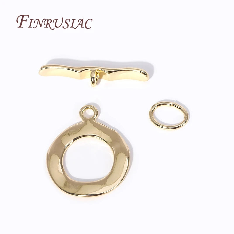 18K Gold Plated Brass OT Toggle Clasp – DIY Jewelry Making Jewelry Toggle Clasp P3