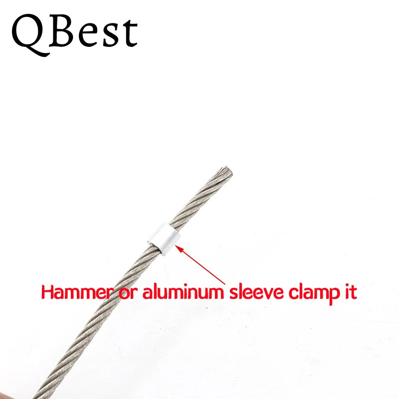 Aluminum Ferrule Crimping Sleeves for Wire Rope 1–10mm | 10/100 Pack Wire Rope Ferrule P3