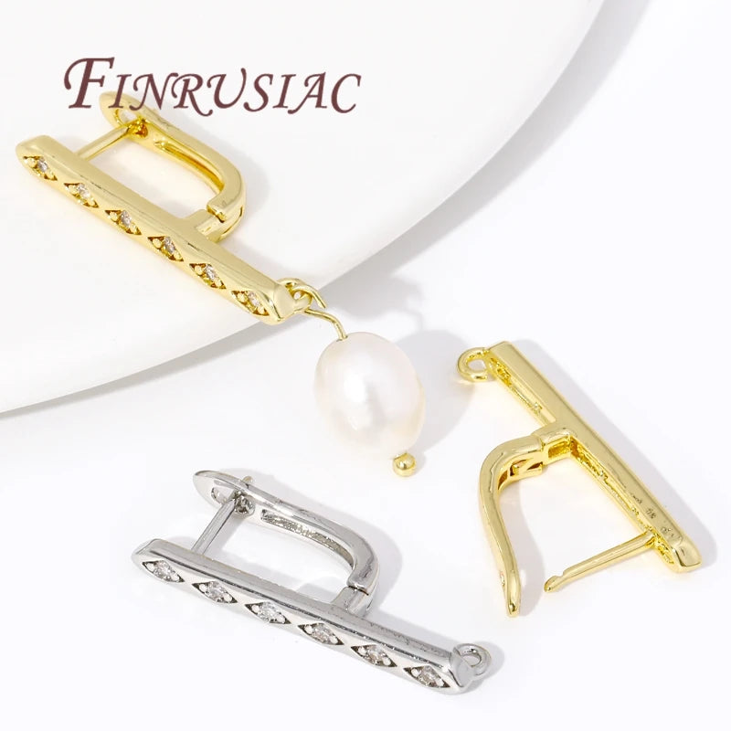 18K Gold Plated Brass Earring Hooks – DIY Jewelry Findings Earring Hooks Findings P3