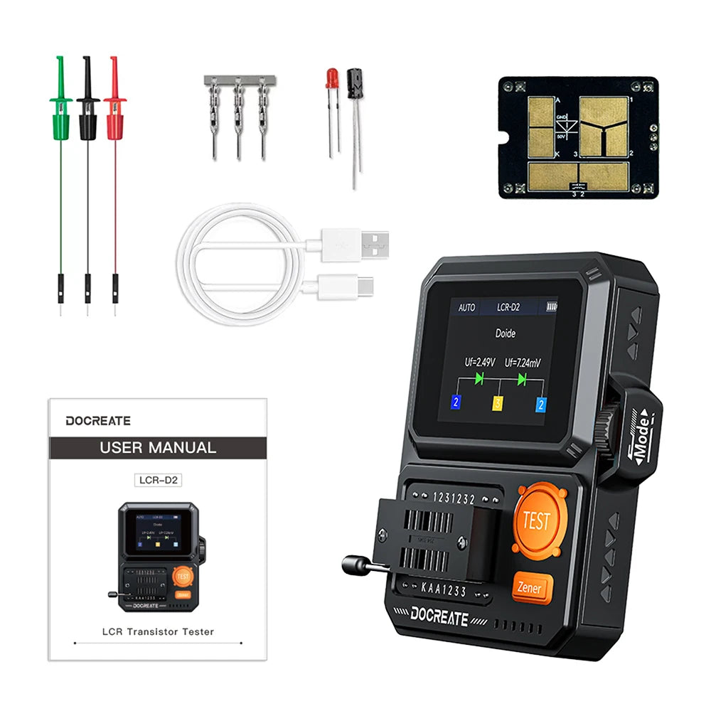 Gaqqee LCR-D2 Transistor Tester | LCR MOSFET IR Decoder Component Tester P3 LCR-D2