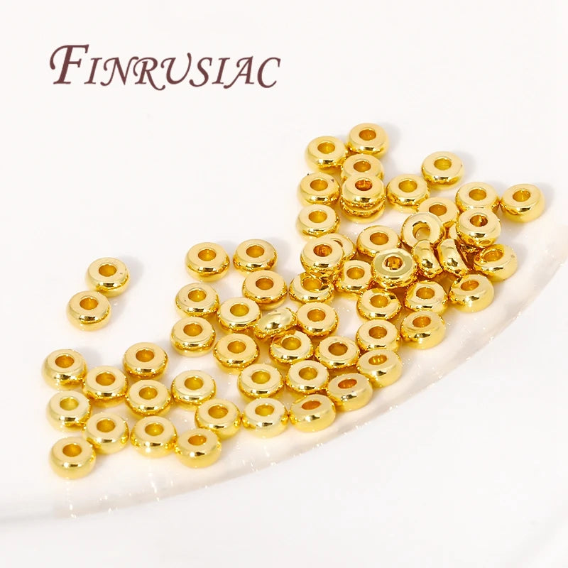 18K Gold Plated Brass Spacer Beads 4mm 5mm | DIY Jewelry Jewelry Spacer Beads P3