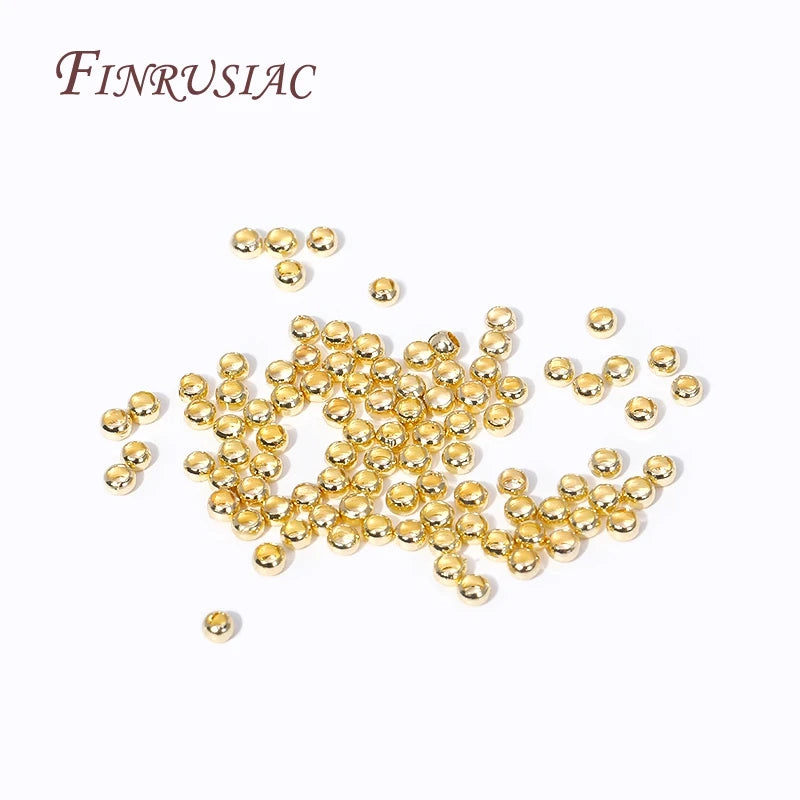 2.5mm 18K Gold Plated Crimp End Beads | DIY Jewelry Findings Jewelry Findings P3