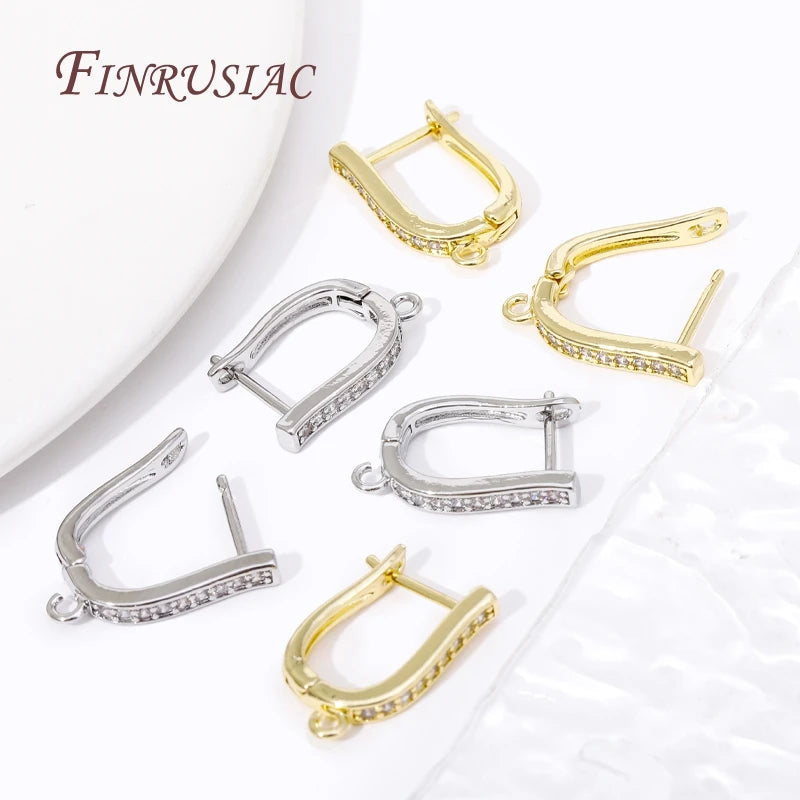 18K Gold Plated Earring Clasps DIY Earwire Fastener Findings Earring Clasps Findings P3