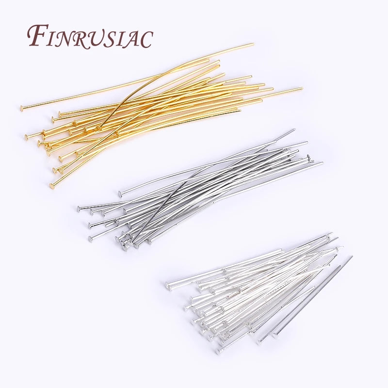 Arc-Shaped Flat Head Pins – Gold/Silver Plated Jewelry Findings Jewelry Pin Findings P3