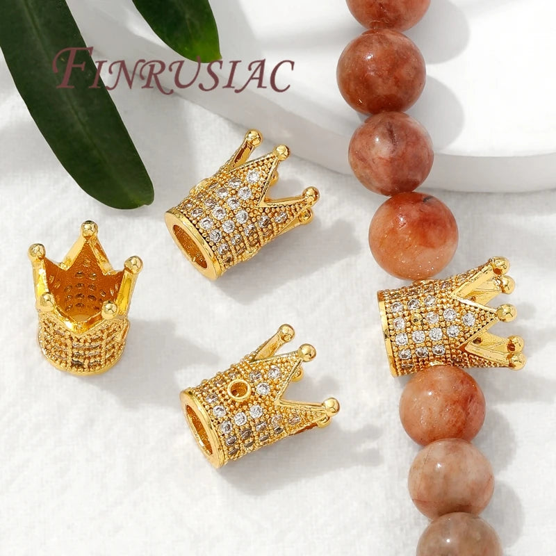 18K Gold Plated 9mm Crown Spacer Beads | DIY Jewelry Making Jewelry Spacer Beads P3