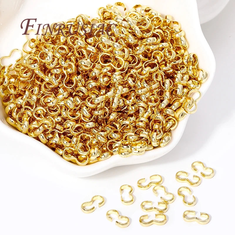 18K Gold Plated Connector Clasps for Jewelry Making – 50–100 Pcs Jewelry Connector Clasp P3
