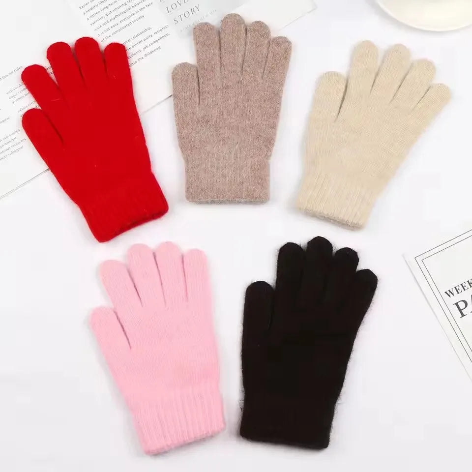 Women's Winter Knit Full Finger Gloves – Warm & Stylish Winter Knit Gloves P3