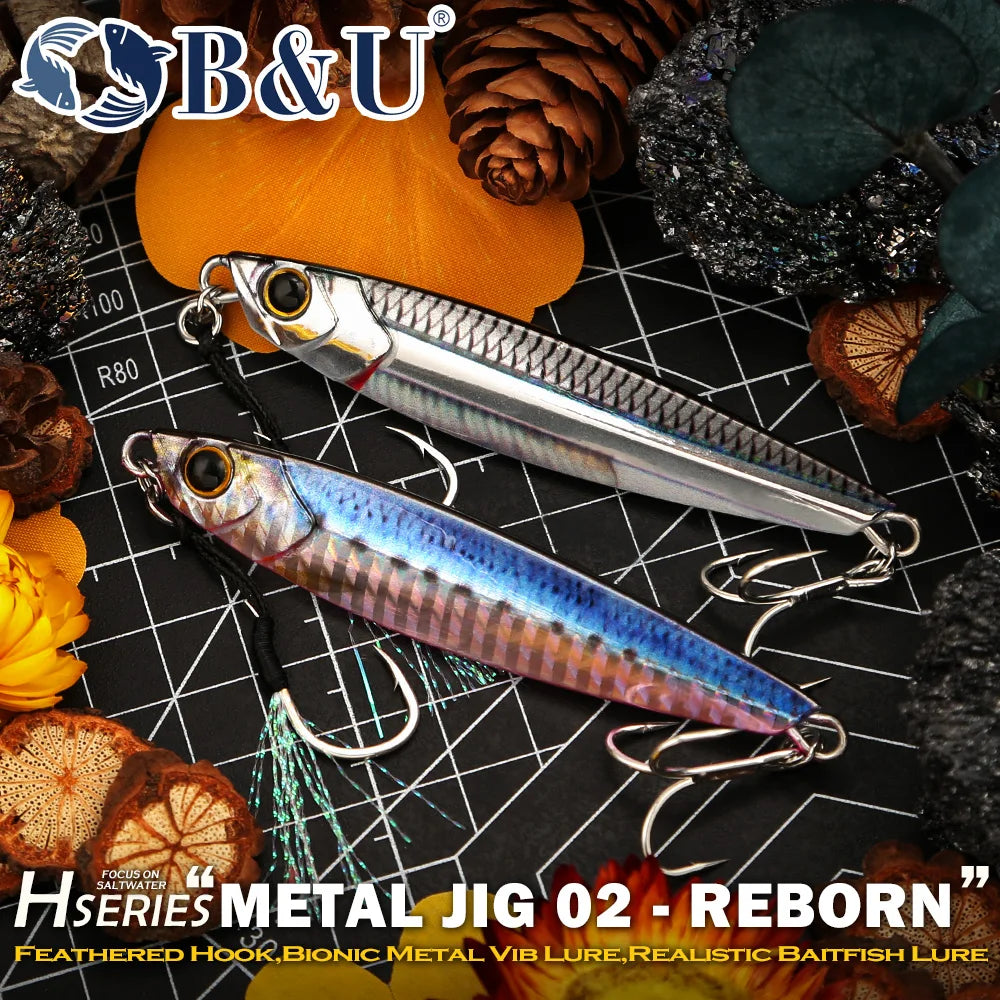B&U Shore Jigging Metal Jig – Saltwater Lure | Tuna Sea Bass Metal Jigging Lure P3