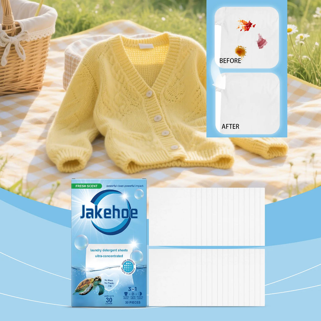 JAKEHOE Laundry Detergent Sheets – Deep Clean 30 Pack Laundry Detergent Sheets P3