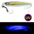 B&U Metal Jig Saltwater Lure – Sea Bass Tuna Casting Spoon Metal Jigging Lure P3 golden 20g