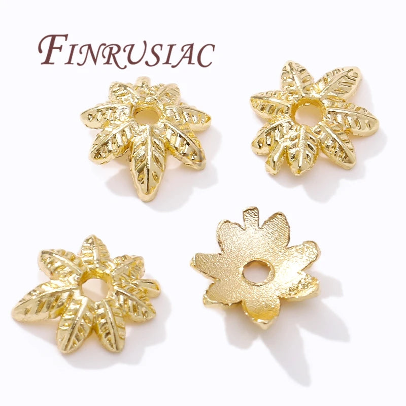 18K/14K Gold Plated Filigree Flower Bead Caps – Jewelry Making Jewelry Bead Caps P3