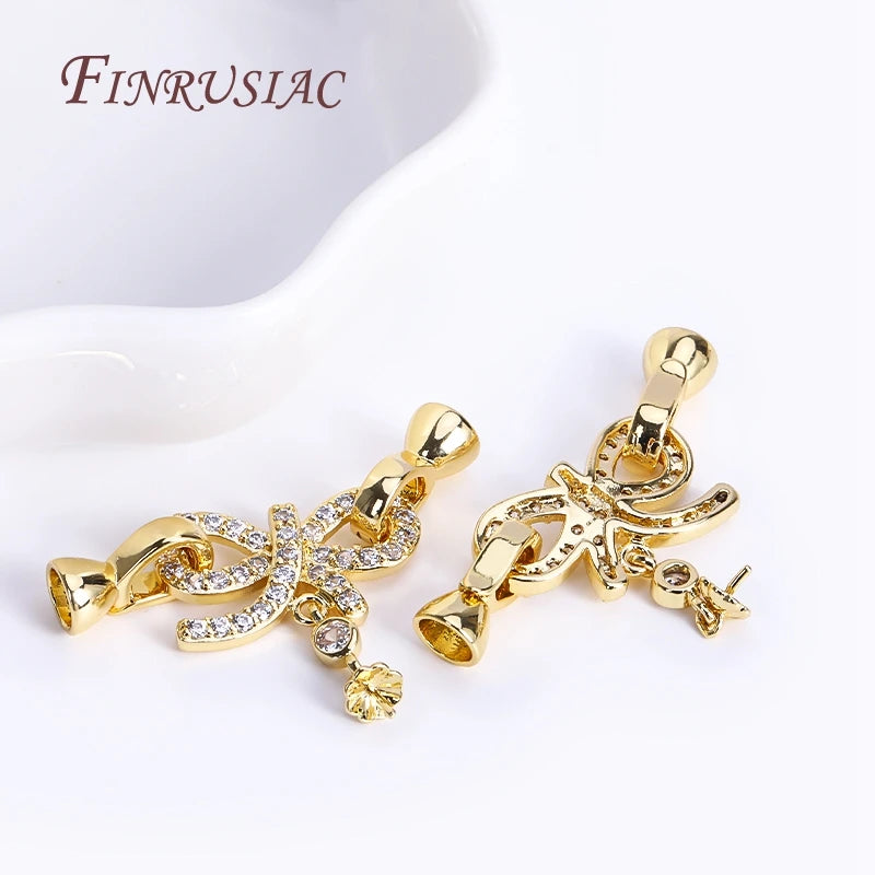 18K Gold Plated Bowknot Connector Clasp – DIY Jewelry Finding Jewelry Clasp Finding P3