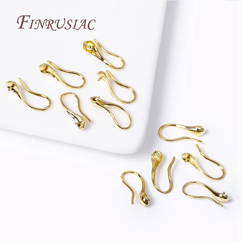 18K Gold Plated Pearl Ear Wire Hooks – DIY Earring Findings Earring Findings P3