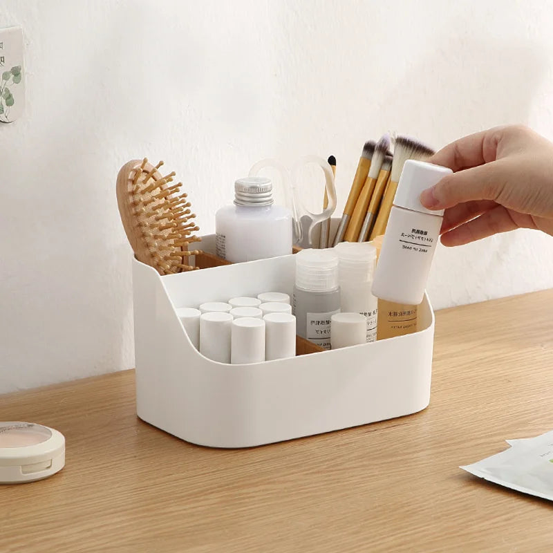 Desktop Makeup & Stationery Organizer Box with Dividers Desk Organizer Box P3