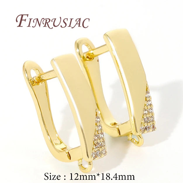 18K Gold Plated Earring Hooks – DIY Jewelry Making Findings Earring Hooks Findings P3 18K Real Gold Plated 1 pair
