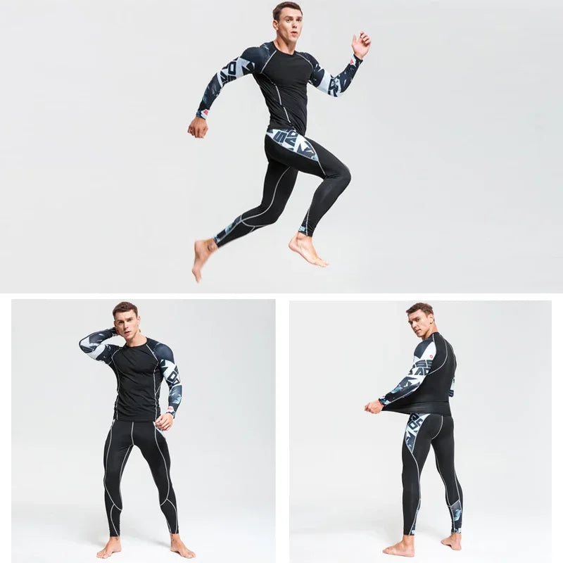 Men's Thermal Compression Long Johns Set – Quick-Dry Sport Thermal Underwear Set P3