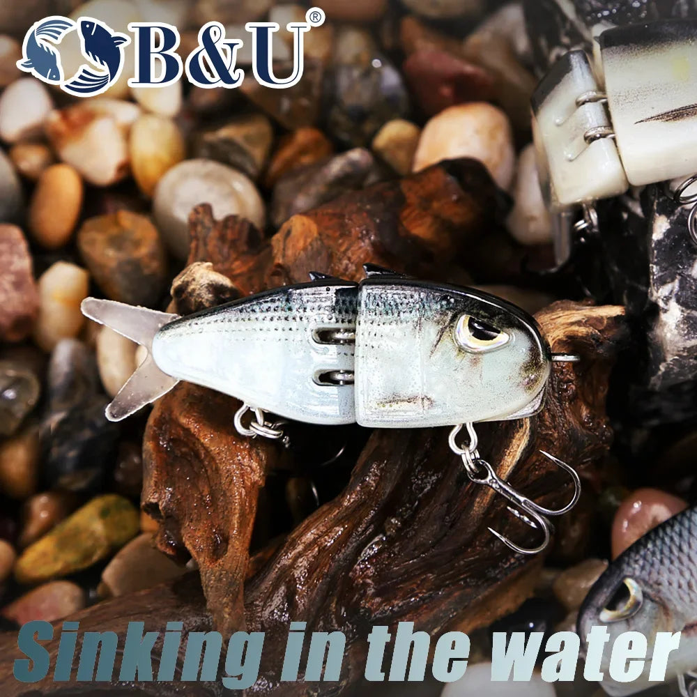 B&U GLIDE 55mm Slow Sinking Jerkbait – Pike Bass Trout Lure Hard Fishing Lure P3