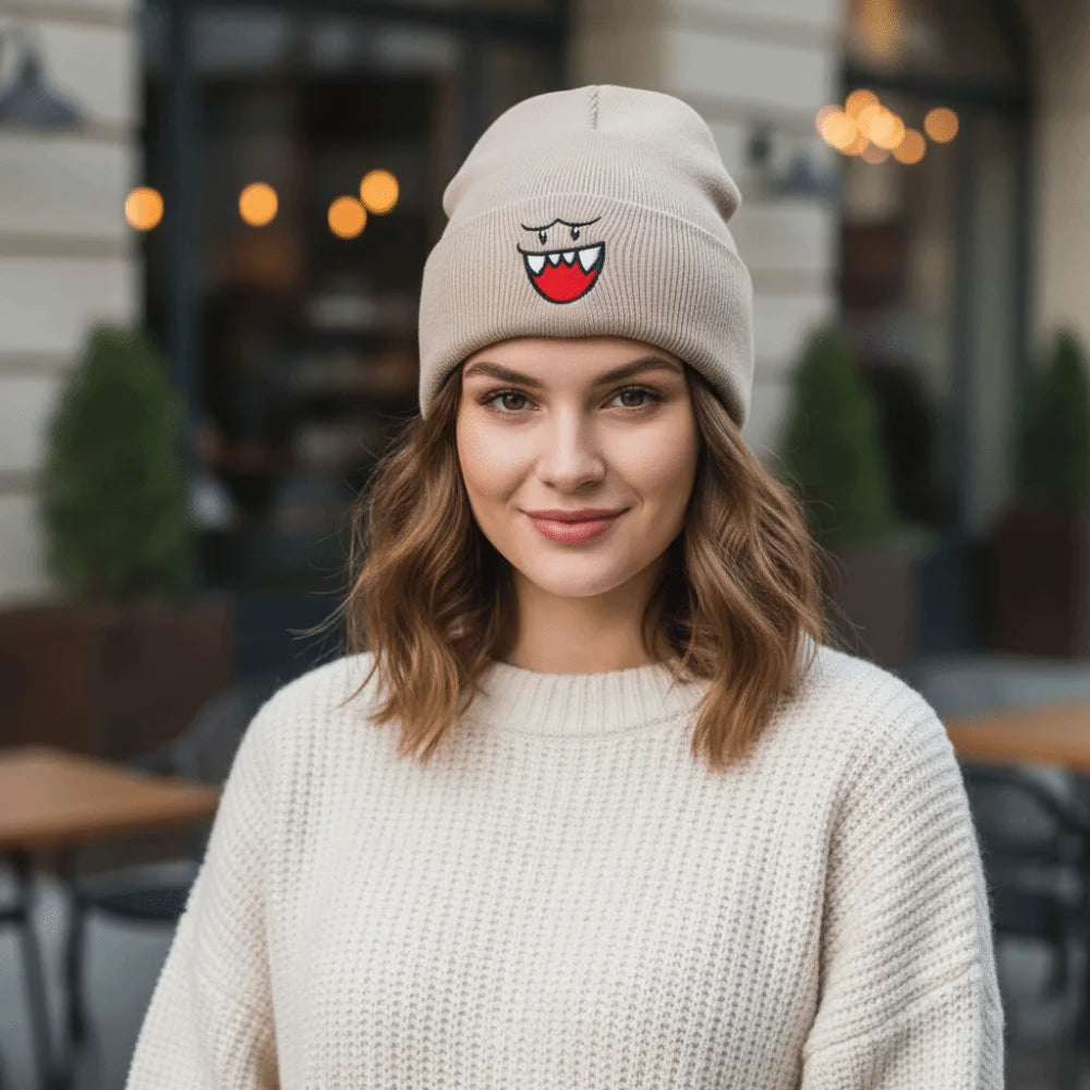 Kawaii Knit Beanie Hat – Warm Ear Cover for Women & Men Knit Beanie Hat P3
