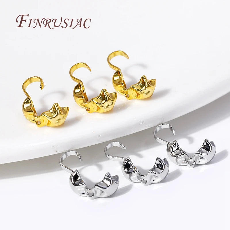 18K Gold Plated Star Double-Cup Bead Tips | DIY Jewelry Findings Jewelry Findings P3