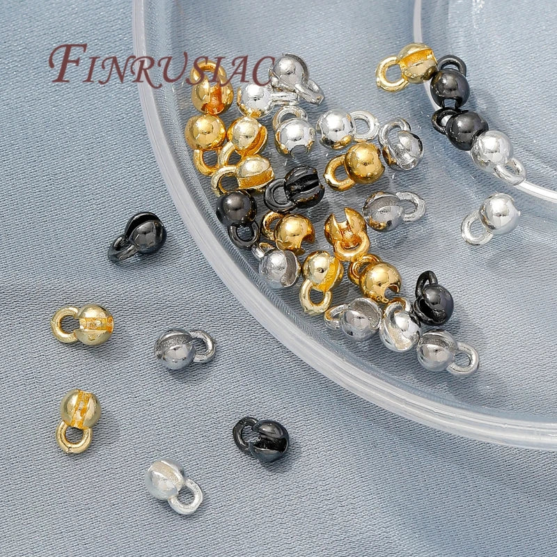 18K Gold Plated Crimp Beads & Covers 4mm – DIY Jewelry Findings Jewelry Findings P3
