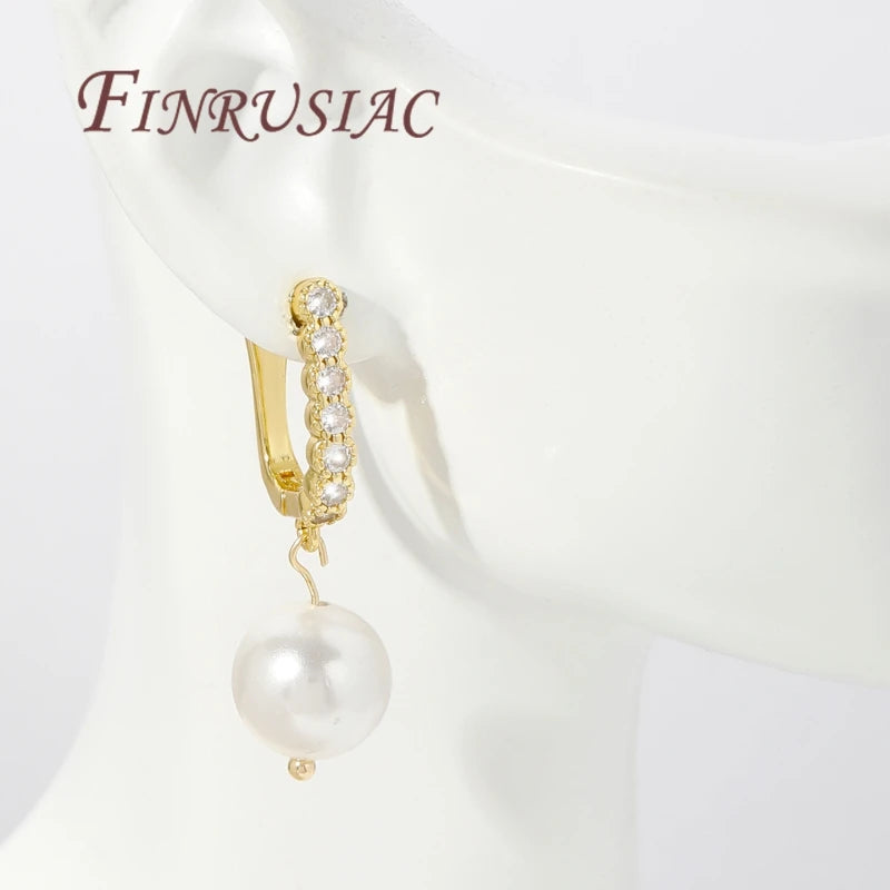 18K Gold Plated CZ Huggie Hoop Earring Findings – DIY Clasps Earring Findings P3