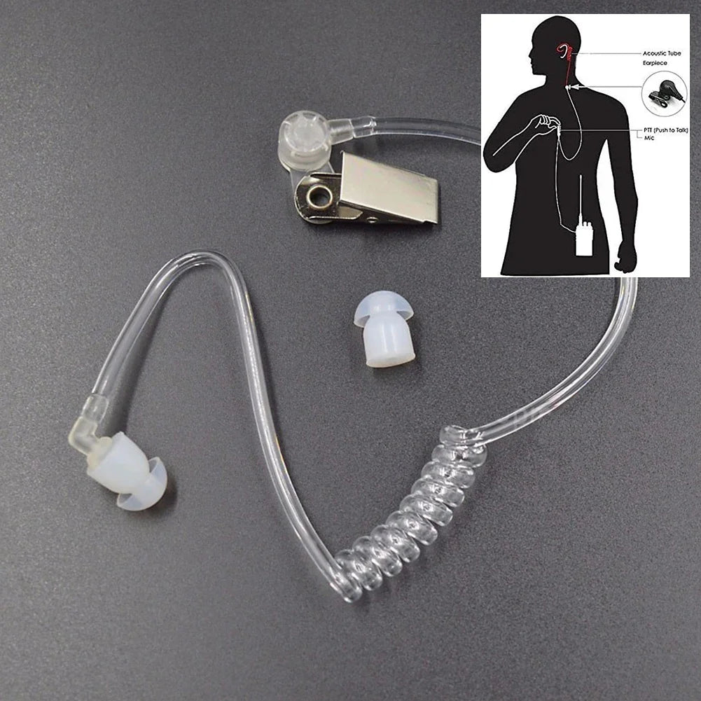 2-Pin PTT Covert Acoustic Tube Earpiece for Baofeng Kenwood Radio Earpiece Headset P3