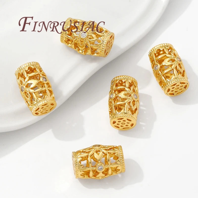 18K Gold Plated Brass Oval Spacer Beads – DIY Jewelry Making Jewelry Spacer Beads P3