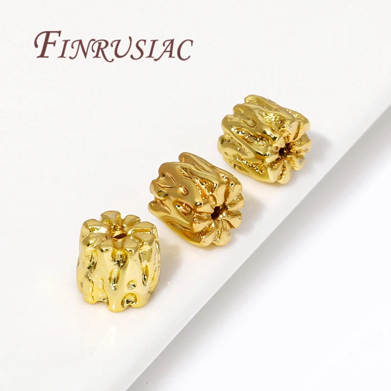 18K Gold Irregular Spacer Beads – DIY Jewelry Making Supplies Jewelry Spacer Beads P3