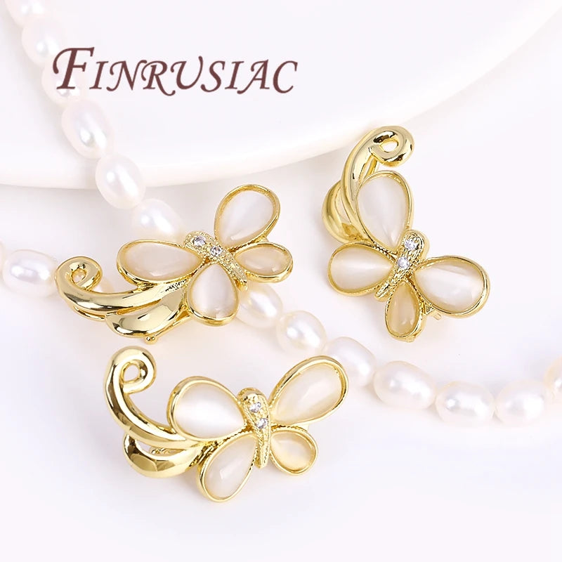 18K Gold Plated Brass Butterfly Clasps – DIY Jewelry Findings Jewelry Clasp Findings P3