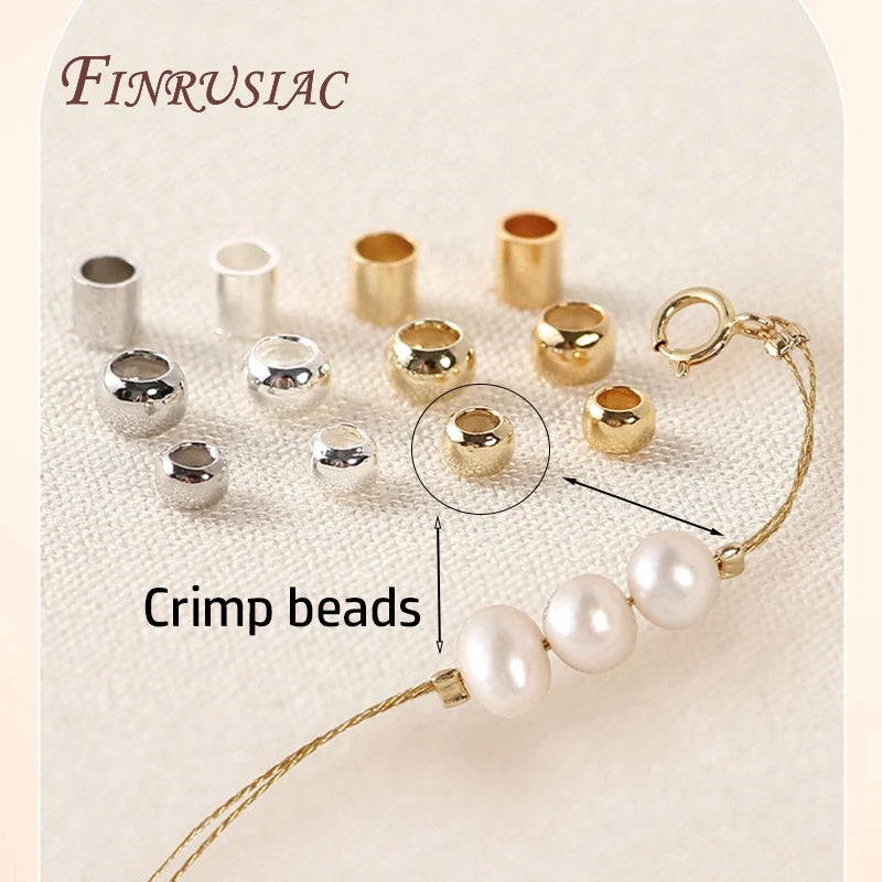 2.5mm 18K Gold Plated Crimp End Beads | DIY Jewelry Findings Jewelry Findings P3